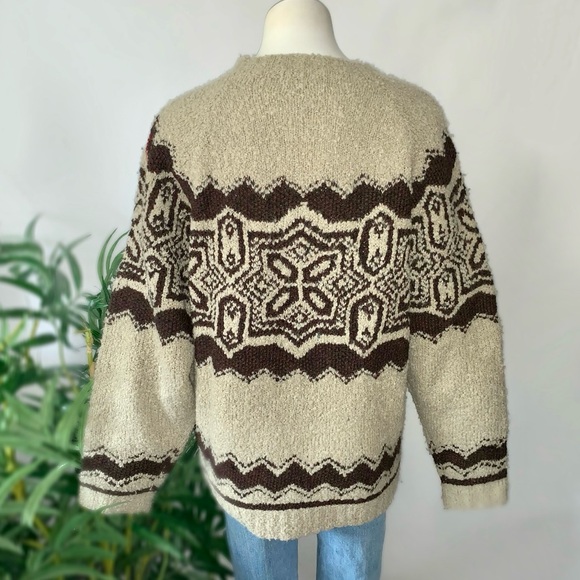 Vintage Abstract Oversized Wool Mohair Knit Sweater - Picture 5 of 12